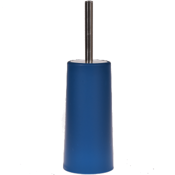 Perie WC MSV Slim, polipropilena/metal inoxidabil, albastru, 10 x 22 cm