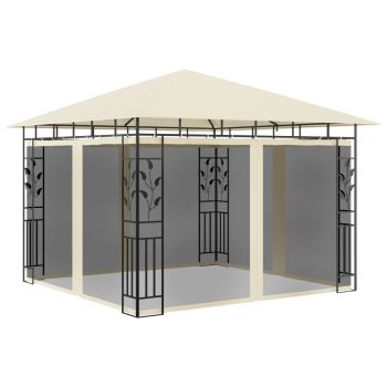 Pavilion cu plasă anti-țânțari crem 3x3x273 m 180 g/m²