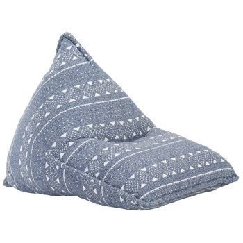 Canapea tip sac indigo material textil petice