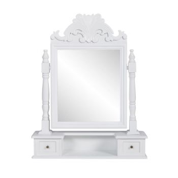Masă de machiaj cu oglindă mobilă dreptunghiulară MDF
