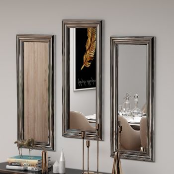 Set oglinzi (3 bucăți) Lavia - Silver, Argint, 3x70x30 cm