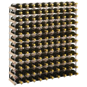 Suport sticle de vin pentru 120 sticle lemn masiv de pin