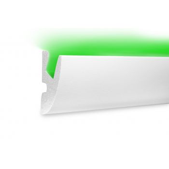 Profil pentru banda LED din polistiren extrudat acoperit cu rasina minerala KD303 - 6.5x4x115 cm