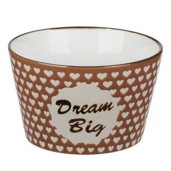 Bol Big Dream inimioare pentru servire,Ceramica,Maro,560 ml