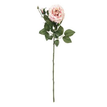 Fir floare trandafir decorativ,plastic,bicolor,66 cm