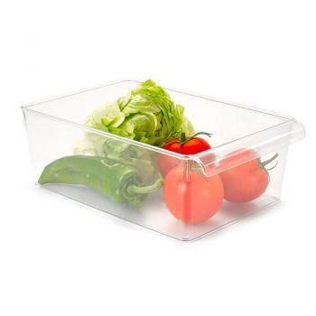 Cutie transparenta depozitare alimente in frigider, 20x32.5x10 cm, Happymax
