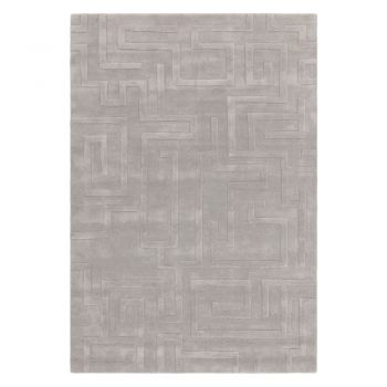 Covor gri deschis din lână 160x230 cm Maze – Asiatic Carpets