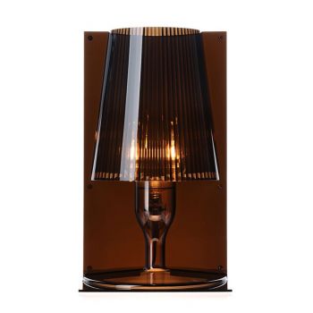 Veioza Kartell Take design Ferruccio Laviani E14 max 5W LED h31cm fumuriu transparent