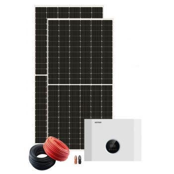 Pachet sistem fotovoltaic monofazat on-grid, 5 kW, 9x Panouri monocristaline Yingli 550 Wp, Invertor Kstar Blue-S-5000, Cablu si Conectori