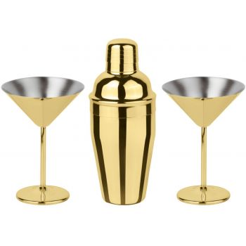 Set cocktail Paderno Martini inox auriu