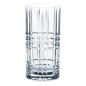 Set 4 pahare din sticlă cristalină Nachtmann Square Longdrink, 445 ml