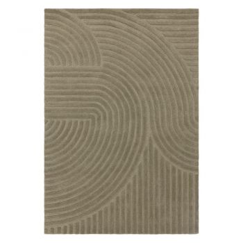 Covor kaki din lână 160x230 cm Hague – Asiatic Carpets