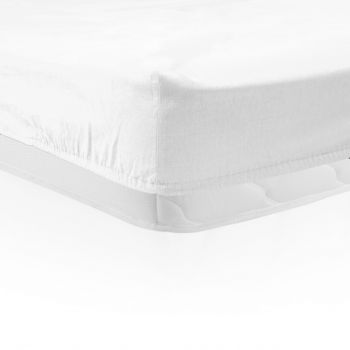 Cearceaf de pat cu elastic Heinner Home, 140x200 cm, bumbac, alb
