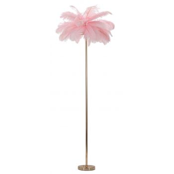 Lampadar Palm Pink, Mauro Ferretti, Ø55 x 160 cm, 3 x E14, 40W, fier, roz/auriu