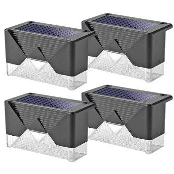 Set 4 Lampi Solare pentru Gard si Stalp cu Senzor de Miscare