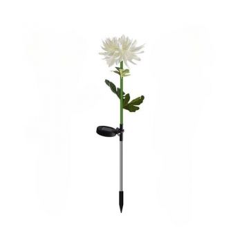 Lampa Solara LED tip Crizantema cu o floare pentru Gradina, Inaltime 80 cm, eMazing