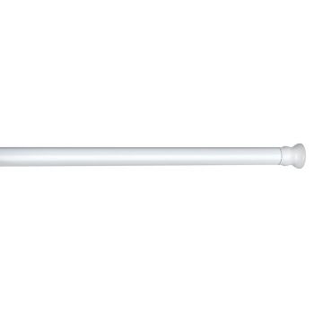 Bara extensibila pentru perdeaua de dus, Wenko, Strong White, 110 - 245 cm, 2.8 cm Ø, aluminiu, alb