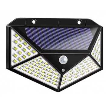 Lampa Solara Senzor De Miscare 100 LED 120 Grade Baterie 18650