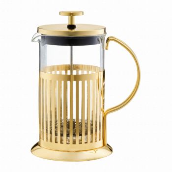 Filtru cafea/ceai Royal, Ambition, 350 ml, otel/sticla, auriu/transparent