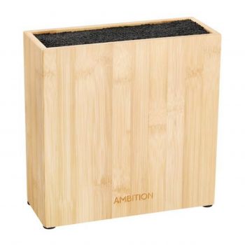 Suport pentru cutite Lord, Ambition, 22x8.5x22.5 cm, bambus/plastic, maro