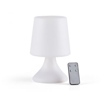 Veioză albă LED cu telecomandă (înălțime 25,5 cm) Midnat – Villa Collection