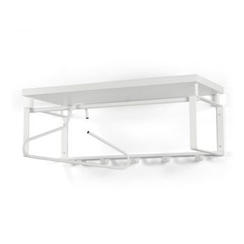 Cuier de perete alb cu raft din metal Rex – Spinder Design