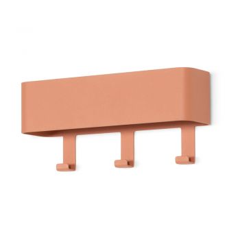 Cuier de perete roz somon cu raft din metal Dax Play – Spinder Design