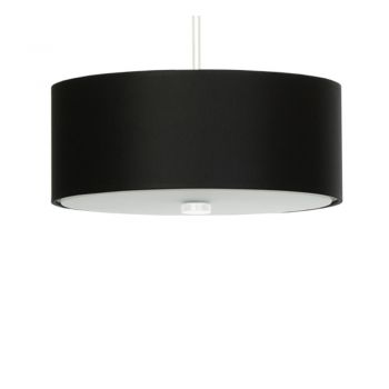Lustră neagră cu abajur textil ø 30 cm Herra – Nice Lamps