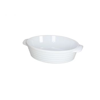 Tava de copt Pl-Cook Rings, Tognana Porcellane, 28.3x17.8 cm, ceramica, alb