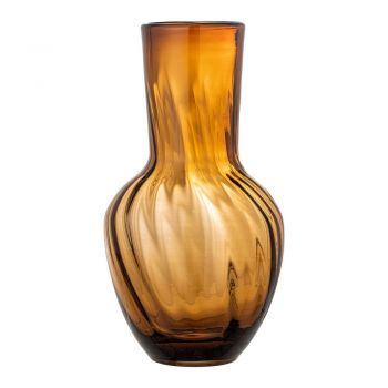 Vază maro din sticlă lucrată manual (înălțime 27 cm) Saiqa – Bloomingville
