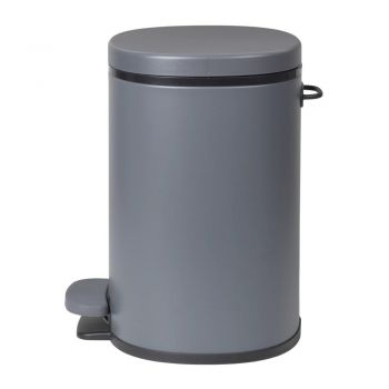 Coș de gunoi gri cu pedală din oțel 5 l Para – Blomus