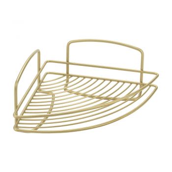Raft pentru baie auriu de colț din oțel Onda – Metaltex