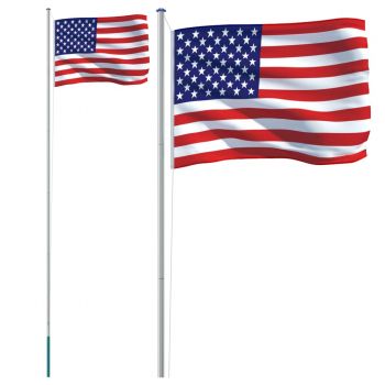 Steag SUA si stalp din aluminiu