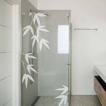 Autocolant pentru cabina de duș Ambiance Bamboo Leaves ieftin