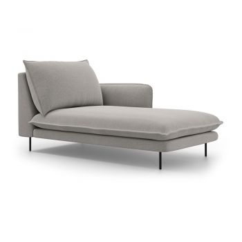 Șezlong divan cu cotieră pe partea dreaptă Cosmopolitan Design Vienna, gri deschis ieftin