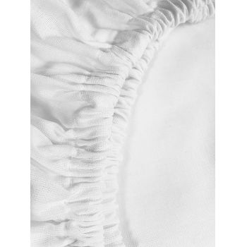 Cearceaf alb KidsDecor cu elastic din bumbac 120x200 cm ieftina