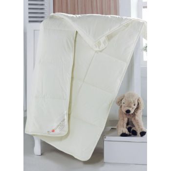 Pilota de pat pentru copii din 100% bumbac, 95x145 cm, Cotton Box Kids, ecru la reducere