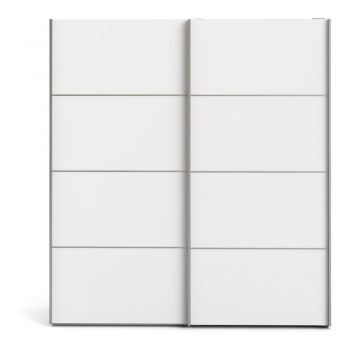 Șifonier cu uși glisante Tvilum Verona, 182x202 cm, alb ieftin