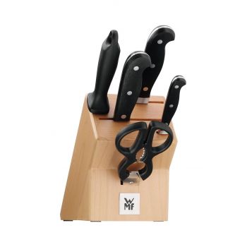 WMF set de cuțite cu ascuțitor și foarfece Spitzenklasse Plus (6-pack)
