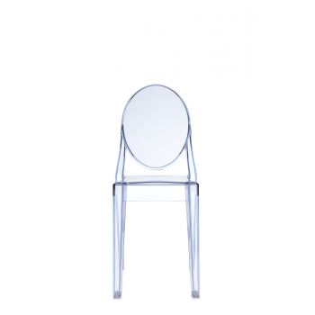 Set 2 scaune Kartell Victoria Ghost design Philippe Starck bleu transparent