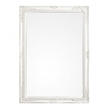 Oglinda decorativa, Miro, Bizzotto, 72x102 cm, lemn de paulownia, alb ieftina