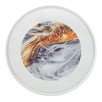 Ceas de perete Mirror Grey, Mauro Ferretti, 60 cm, fier, multicolor ieftin
