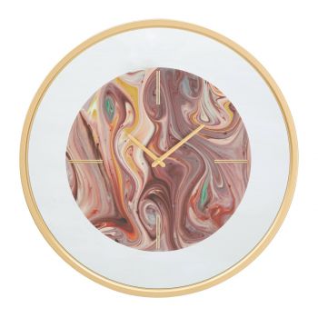 Ceas de perete Mirror Mix, Mauro Ferretti, 60 cm, fier, multicolor ieftin