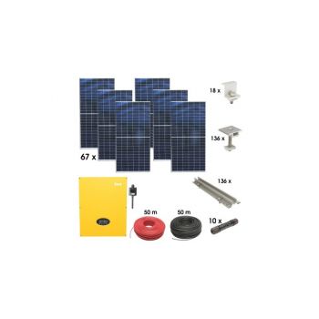 Kit sistem solar fotovoltaic trifazic ON-GRID 30KW,prosumator WIFI Breckner Germany