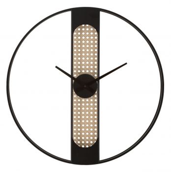Ceas de perete, Mauro Ferretti, Ribby, Ø 60 x 5 cm, fier, negru/crem ieftin