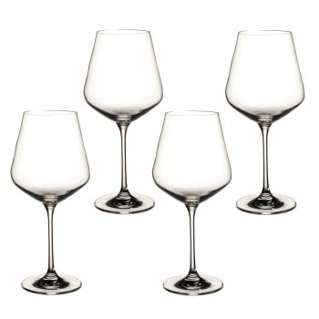 Set 4 pahare vin rosu Villeroy & Boch La Divina Goblet 235mm 0 47 litri