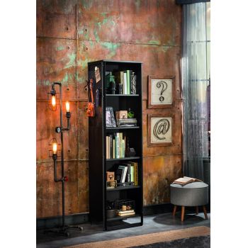 Corp biblioteca, Çilek, Dark Metal Bookcase, 53x180x35 cm, Multicolor