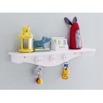 Raft de perete, Çilek, Baby Cotton Hanger Shelf, 86x15x18 cm, Multicolor