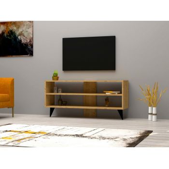 Comoda TV, Puqa Design, One, 120x50x29.6 cm, PAL, Stejar