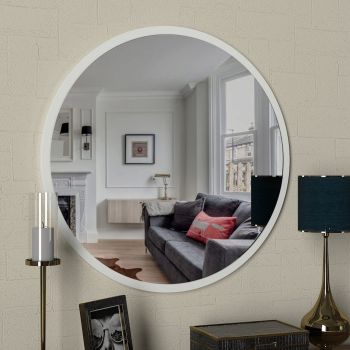 Oglinda decorativa, Tera Home, Glob, 59x59x2 cm, PAL, Alb ieftina